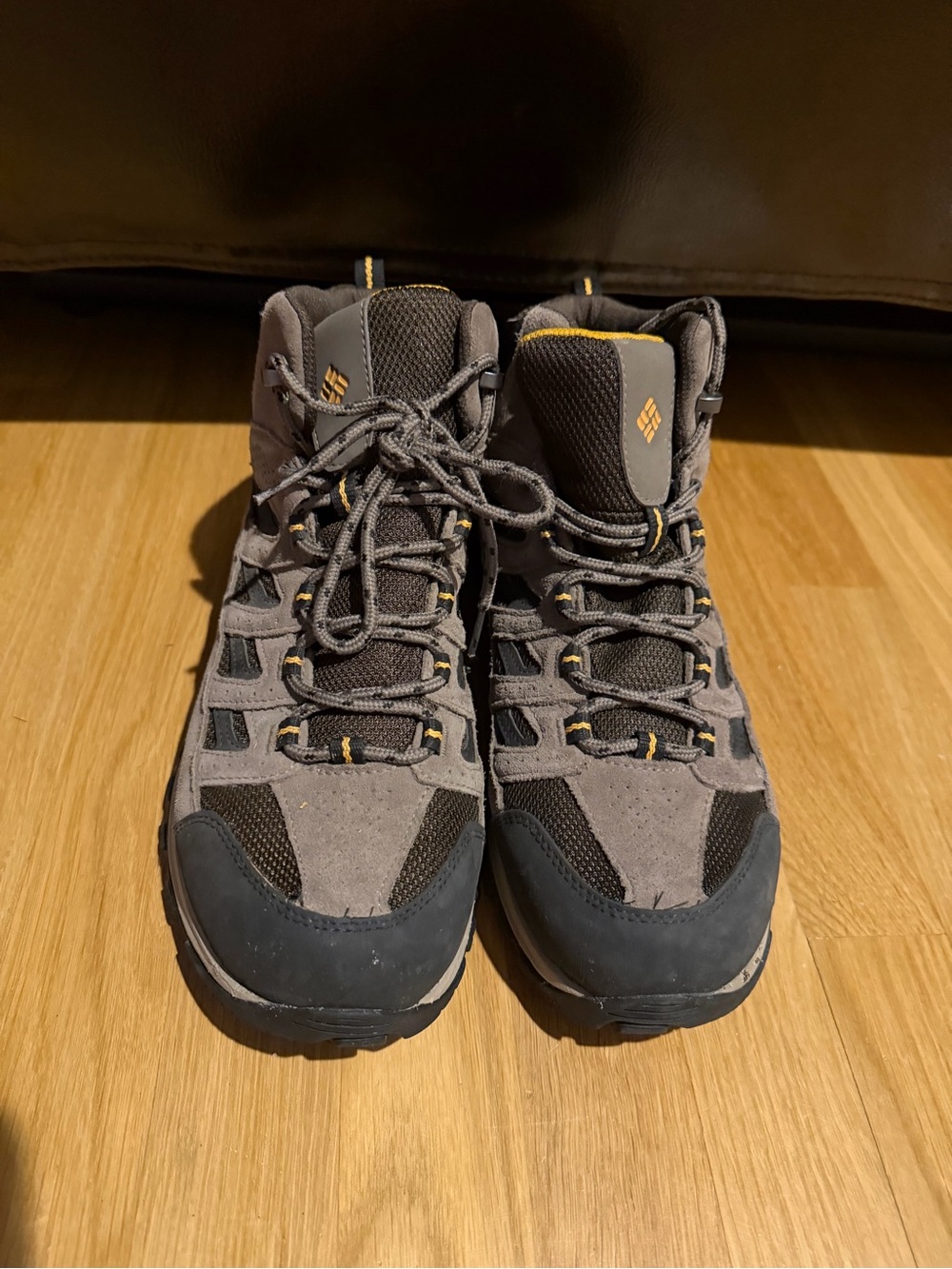 Columbia Men's Gray and Yellow Outdoor Hiking Boots